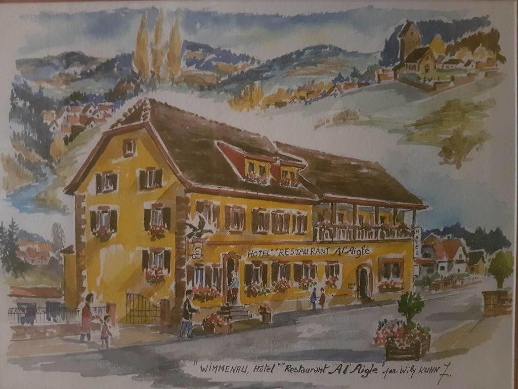 Restaurant A L'Aigle Hotel Wimmenau Bagian luar foto